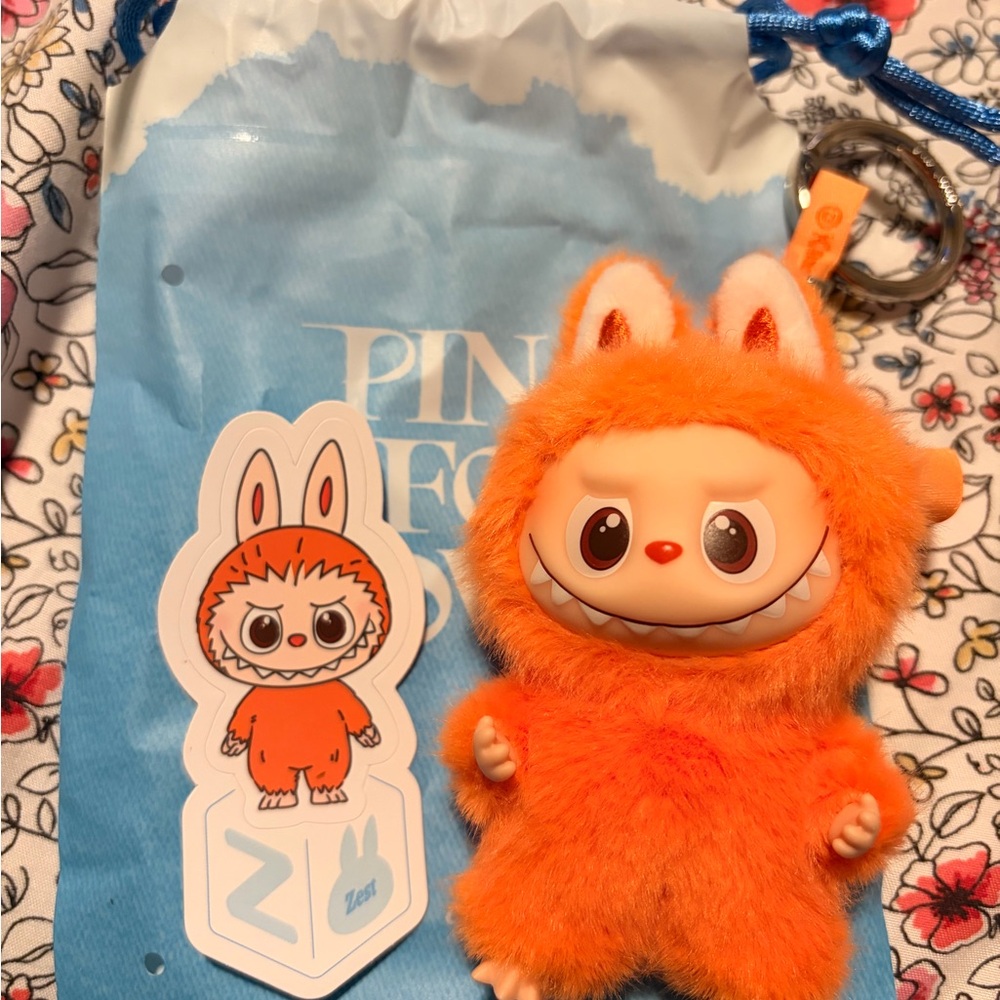 Orange Z  PIN FOR LOVE the monsters by POP MART